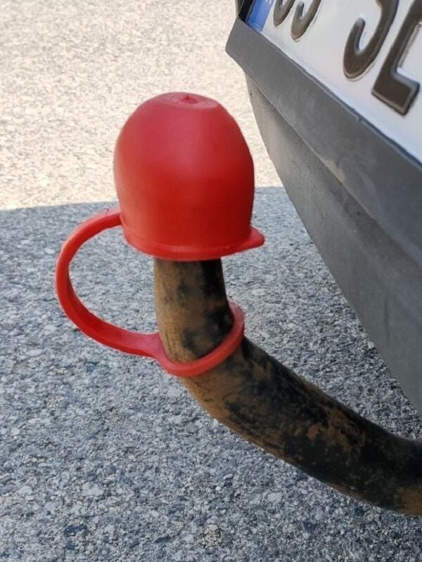 Aks Römork Çeki Demiri Topuz Kapağı Siyah/Kırmızı