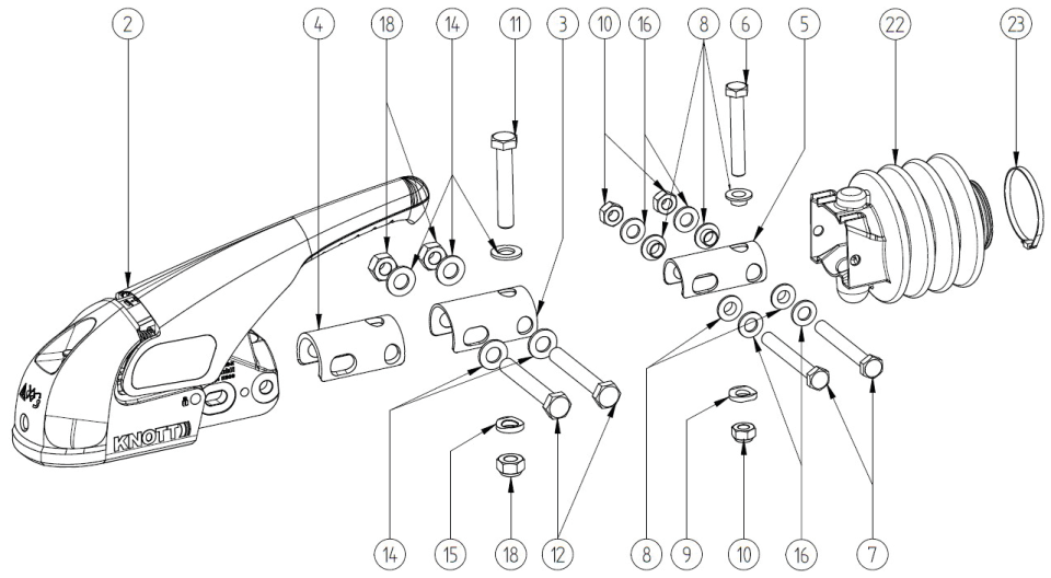 Knott Stablilizatör KS30 Kaplin (Kilit Dahil 3'lü set)